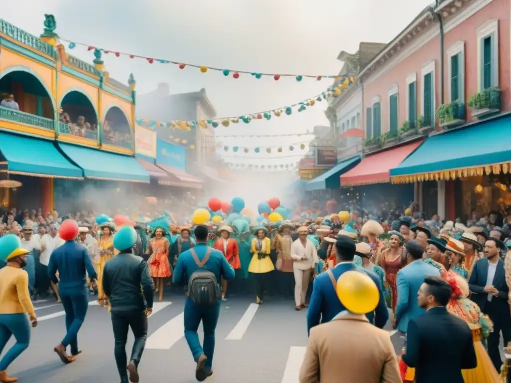 Animado Carnaval con música, danza y coloridos desfiles