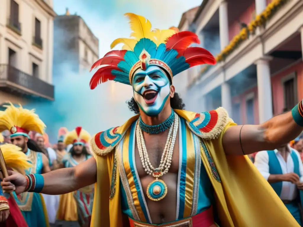 Fusion artística en cortometrajes uruguayos: Desfile colorido en el Carnaval de Uruguay con Murga y Comparsa