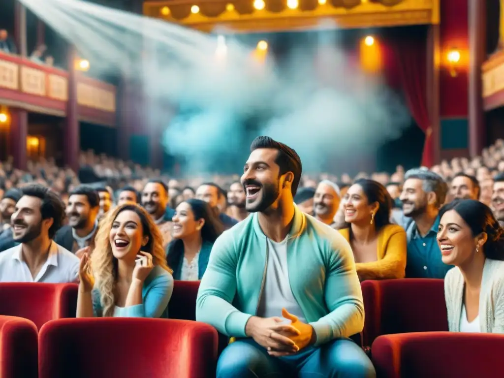 Auditorio diverso disfruta del humor de humoristas uruguayos durante Carnaval