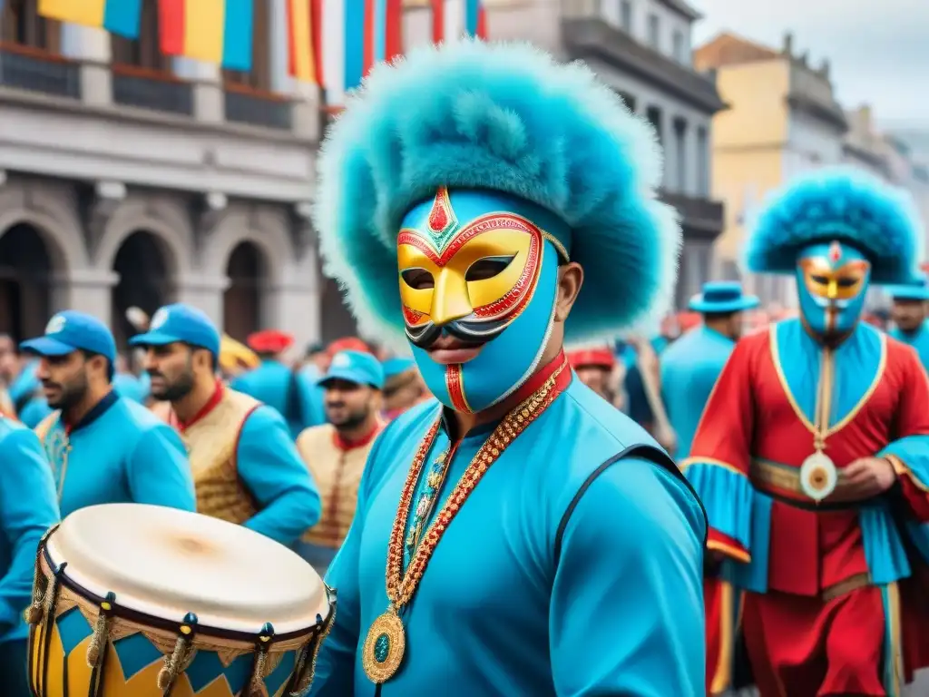 Disfruta del Carnaval Uruguayo en Realidad Virtual: colores vibrantes, máscaras intrincadas y música alegre en las calles de Uruguay