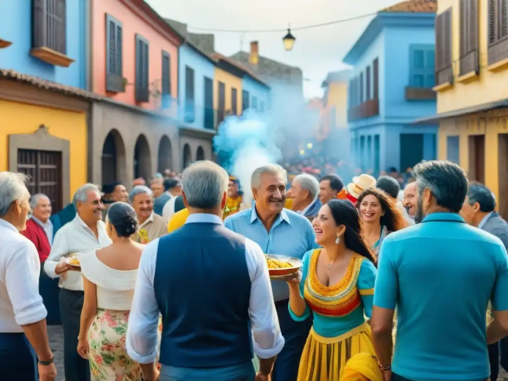 Celebración en Carnaval Uruguayo con receta tradicional Puchero