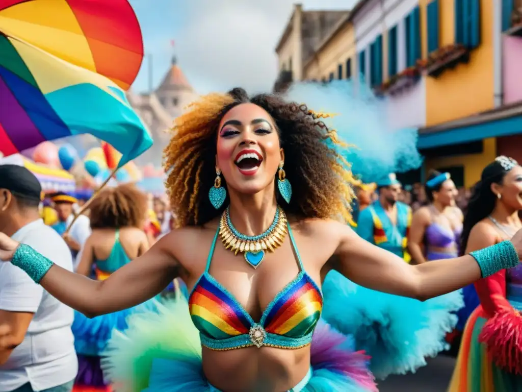 Una celebración inclusiva y vibrante de la comunidad LGBTQ+ en Carnaval Uruguayo