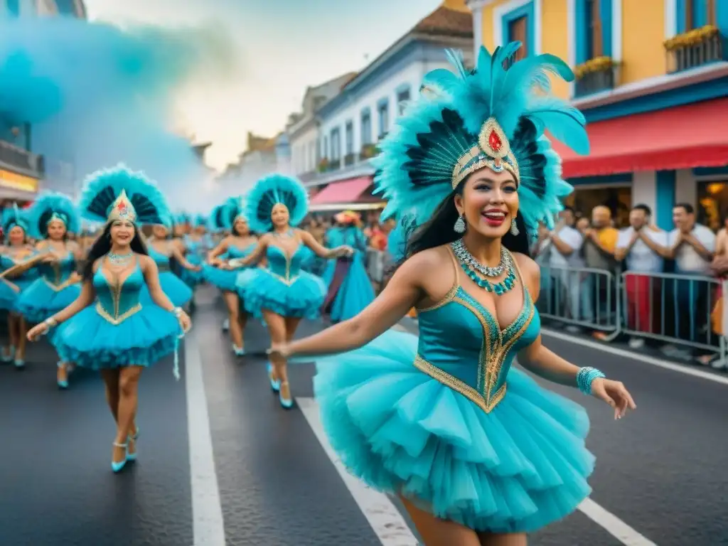 Colorido Carnaval Uruguayo: Desarrollo social en celebración comunitaria