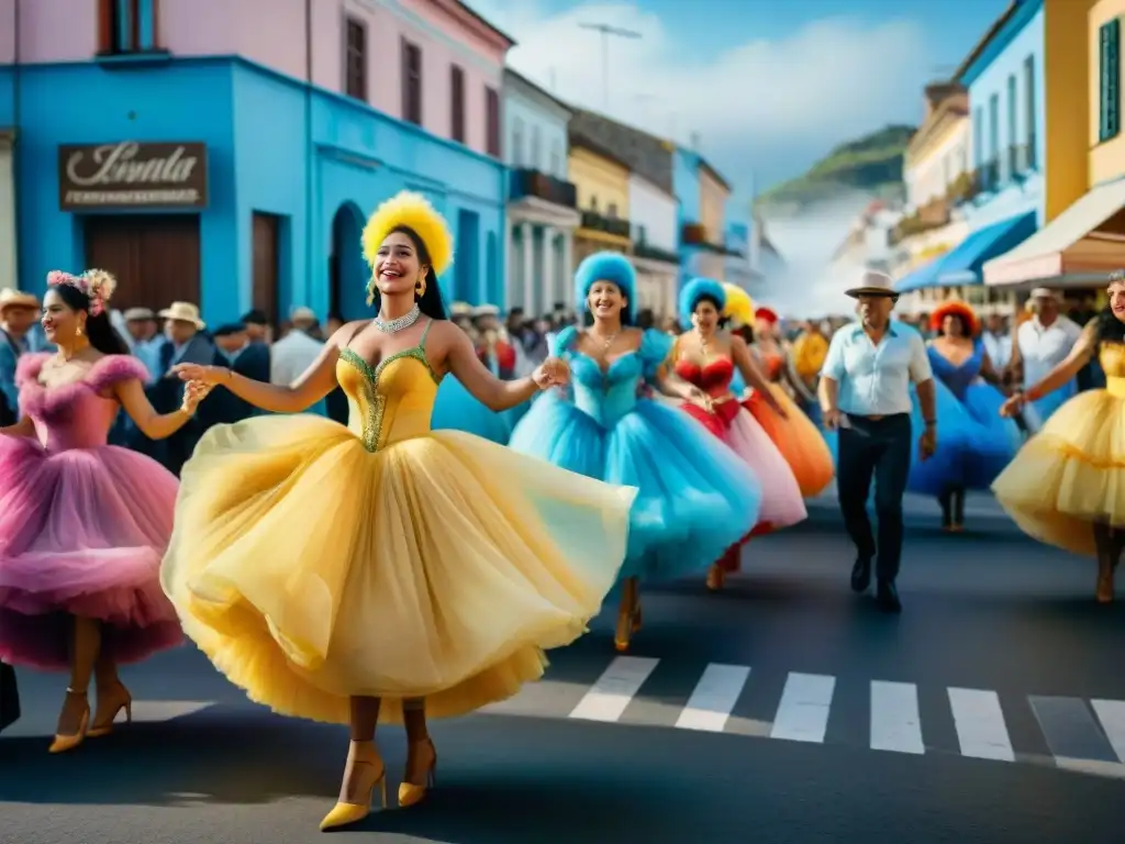 Danza y color en el Carnaval Uruguayo: un desfile vibrante que refleja la alegría y la comunidad