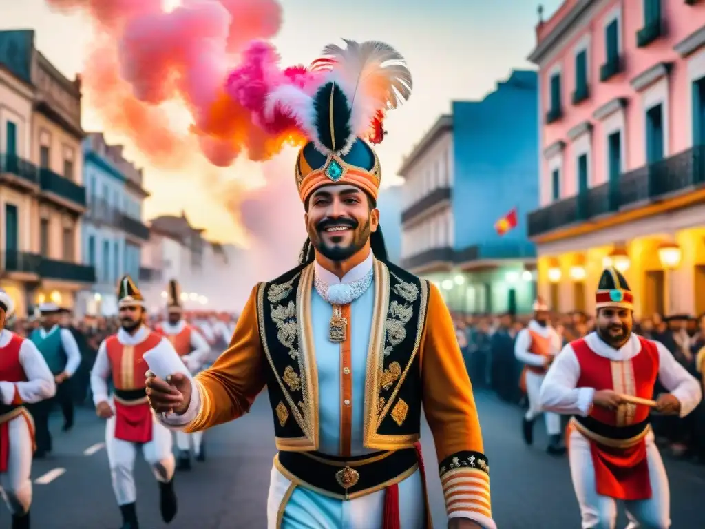 Desfile alegre de Carnaval en Uruguay con legado musical José Carbajal