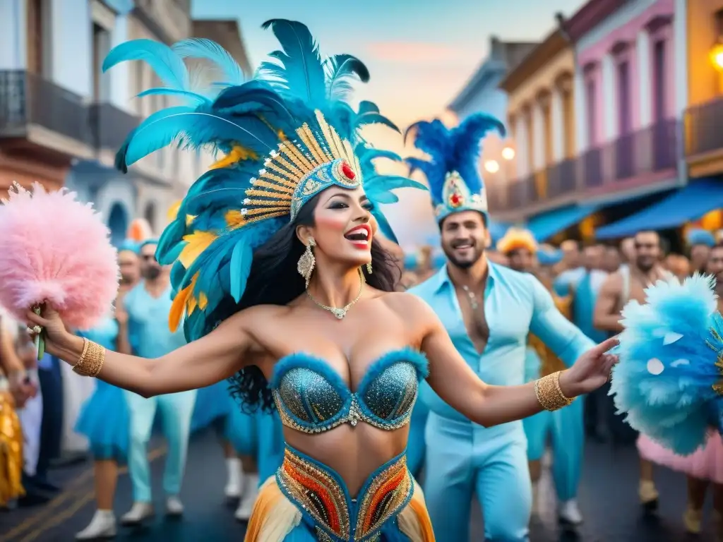 Un desfile de carnaval en Uruguay: vibrante tradición y colorida historia