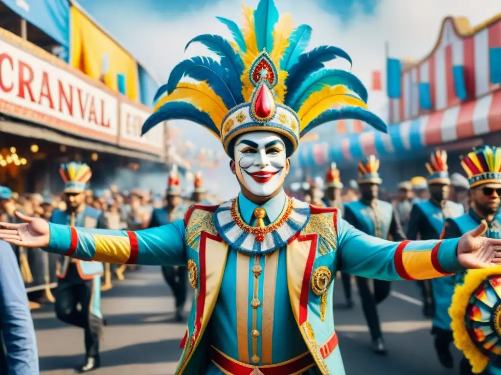 Desfile de carnaval con trajes reciclados