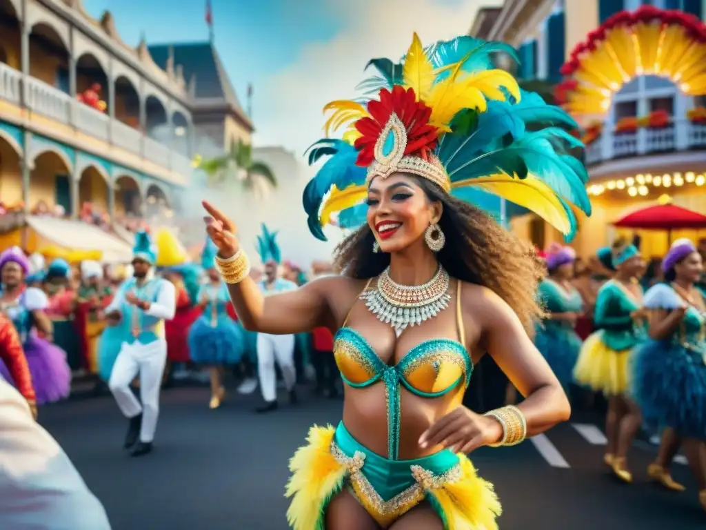 Desfile de Carnaval vibrante con activaciones de marca en Carnaval