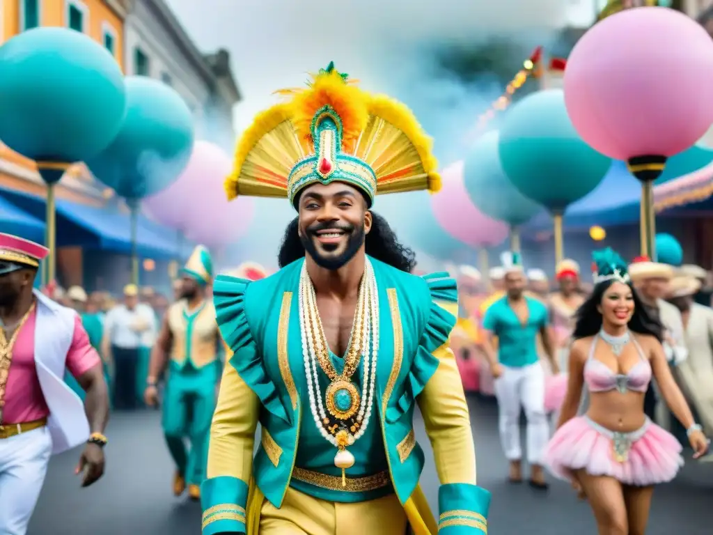 Desfile de Carnaval vibrante con activaciones de marca en Carnaval