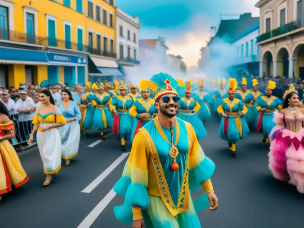 Desfile colorido y alegre del Carnaval en Uruguay, con impacto social Carnaval Uruguayo