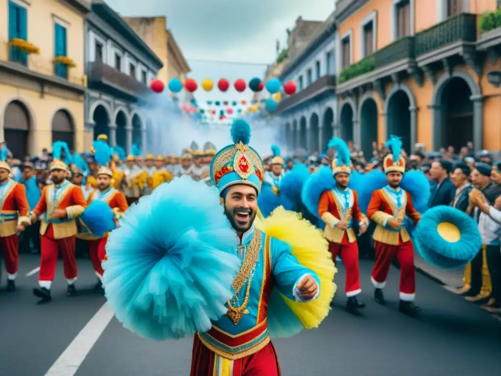 Desfile colorido del Carnaval Uruguayo en el mercado internacional