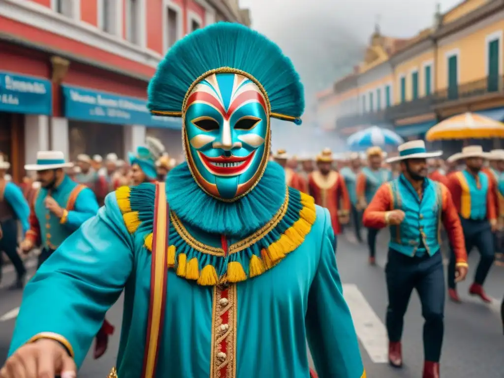 Desfile colorido del Carnaval Uruguayo con trajes elaborados y carrozas, Reparto ingresos Carnaval Uruguayo