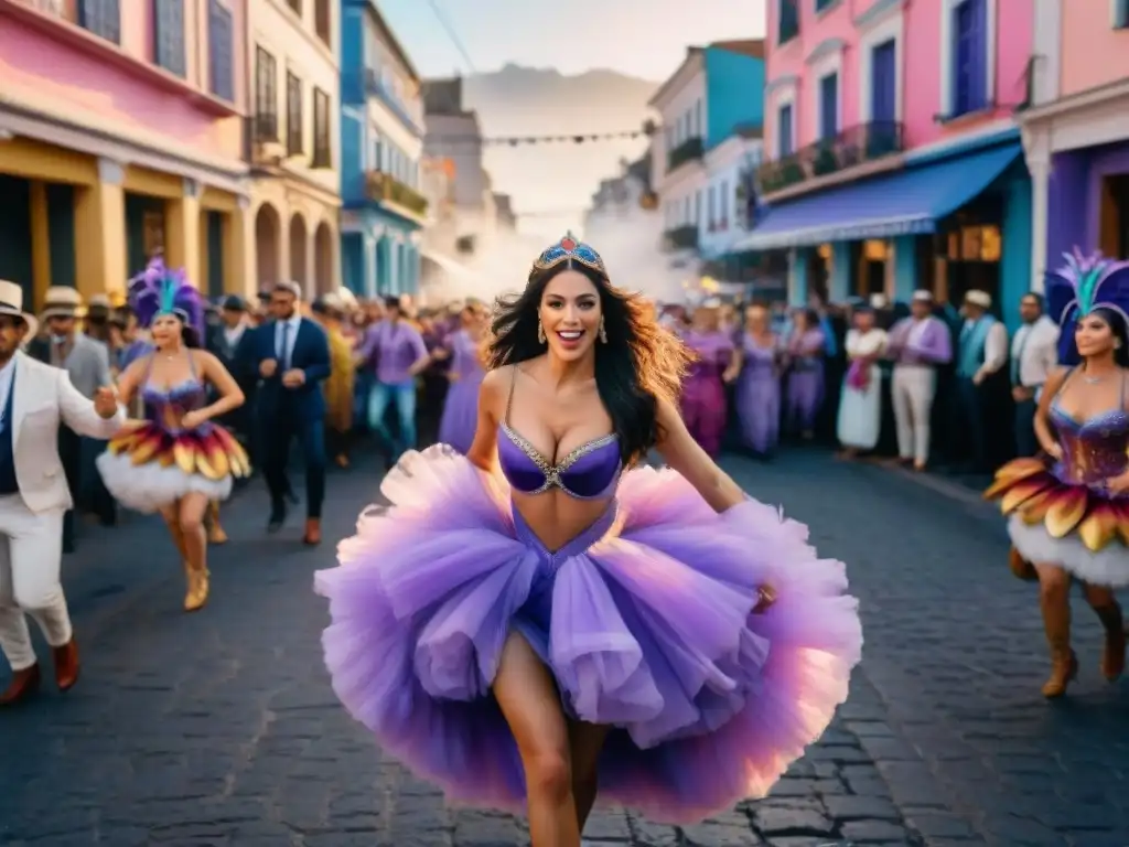 Desfile colorido del Carnaval Uruguayo en Realidad Virtual