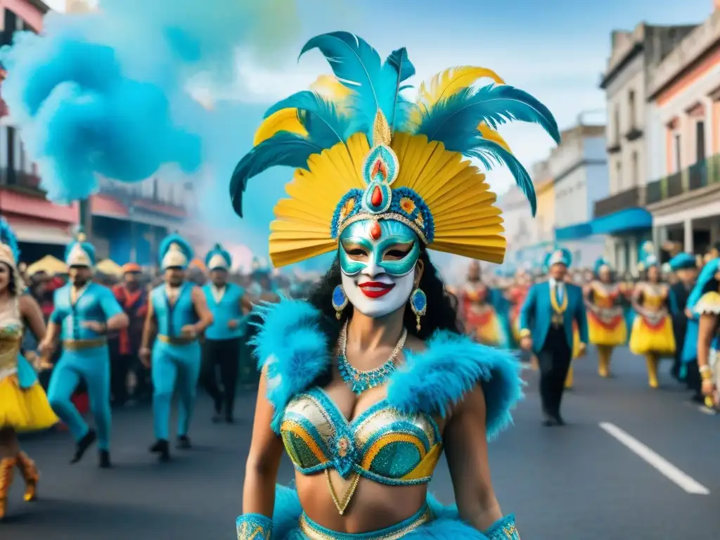 Desfile vibrante del Carnaval en Uruguay, con beneficios del patrocinio cultural