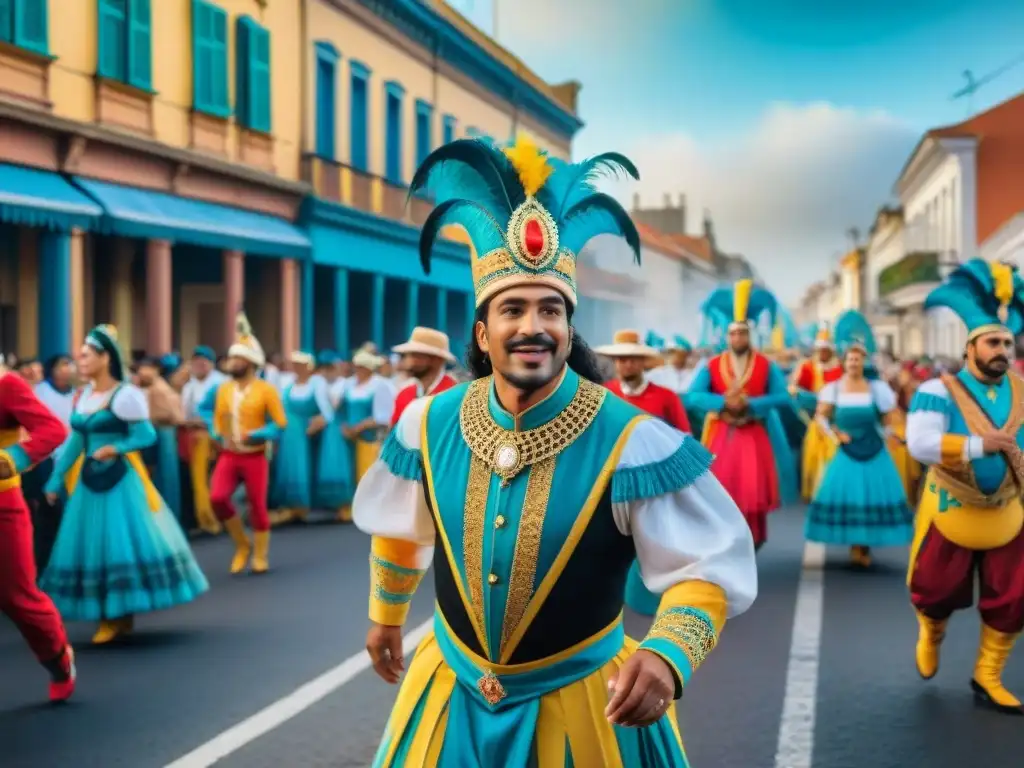 Desfile vibrante de Carnaval en Uruguay con historia evolución Carnaval Uruguayo