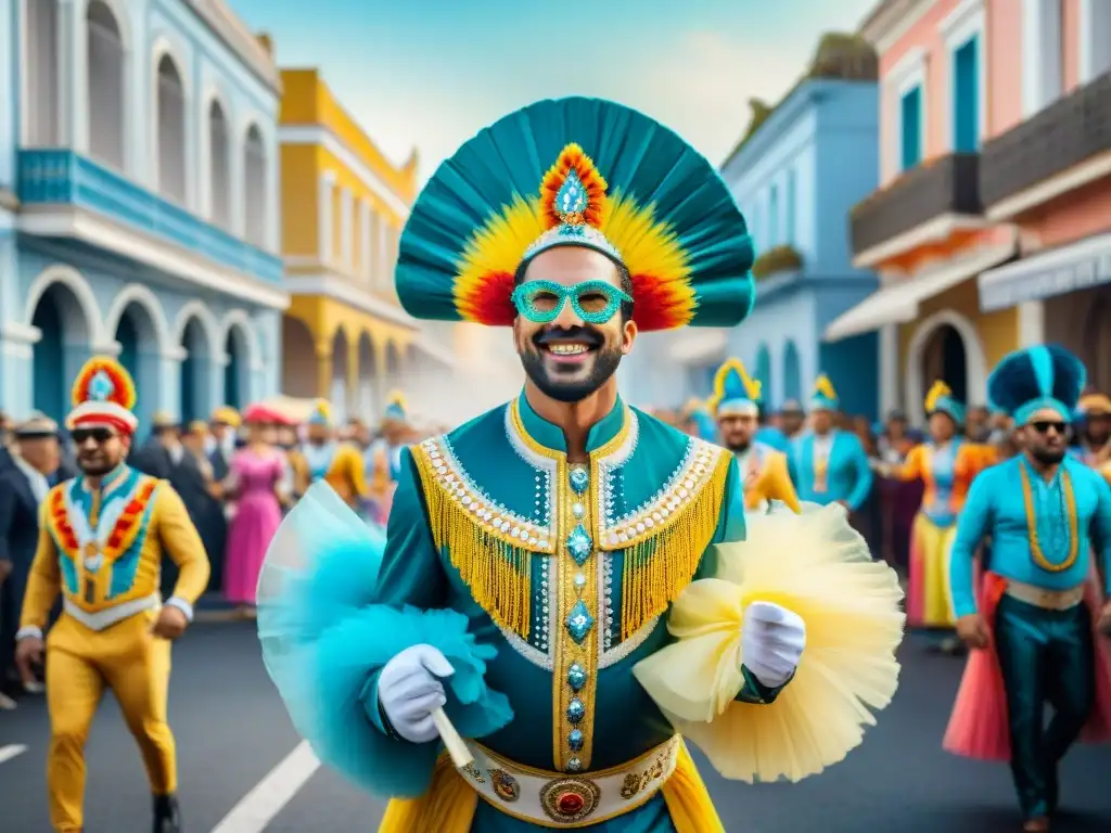 Desfile vibrante de Carnaval en Uruguay: Preservando la magia del Carnaval con música, coloridos trajes y desfiles