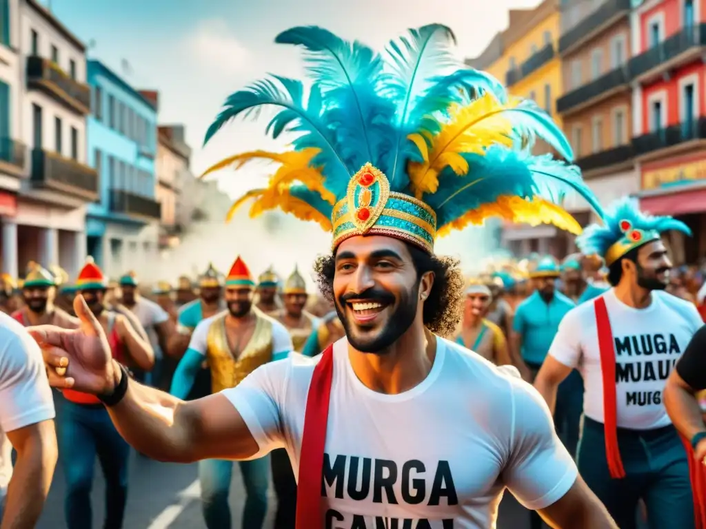 Desfile vibrante del Carnaval en Uruguay con merchandising oficial Carnaval Uruguayo