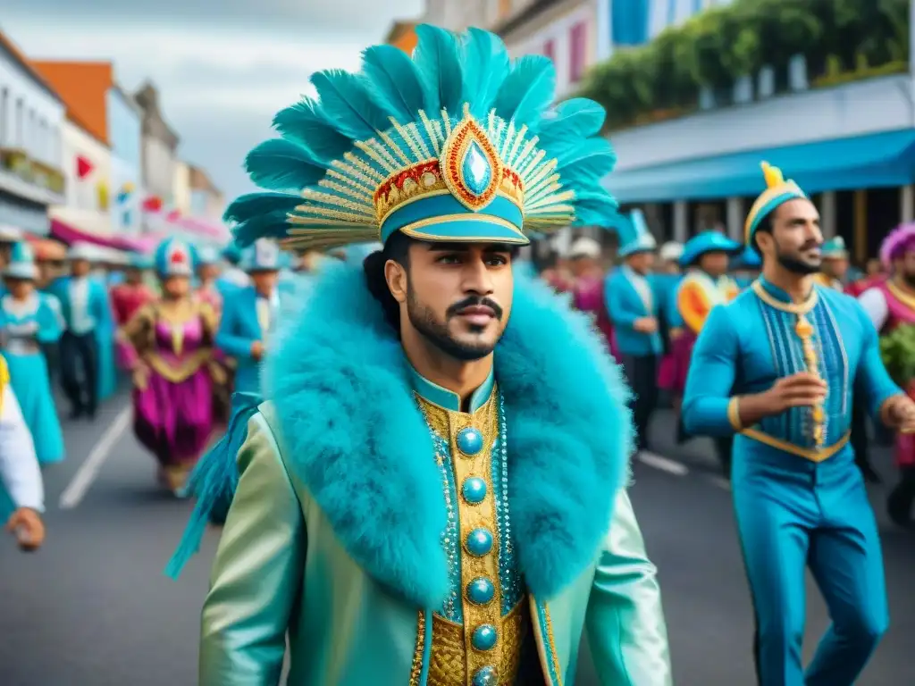 Desfile vibrante de carnaval en Uruguay con tradición de parodistas