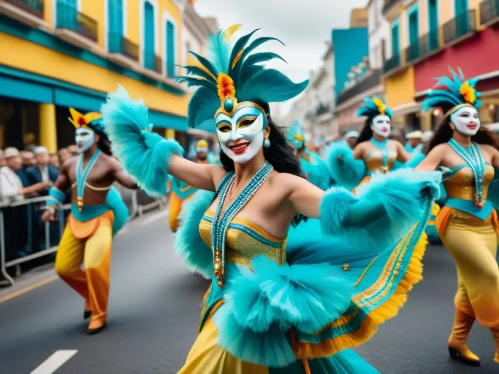 Desfile vibrante de Carnaval en Montevideo: riqueza cultural Carnaval Uruguayo