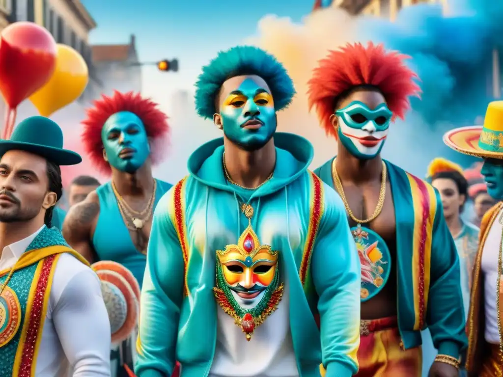 Un desfile vibrante de Carnaval fusiona streetwear y trajes tradicionales