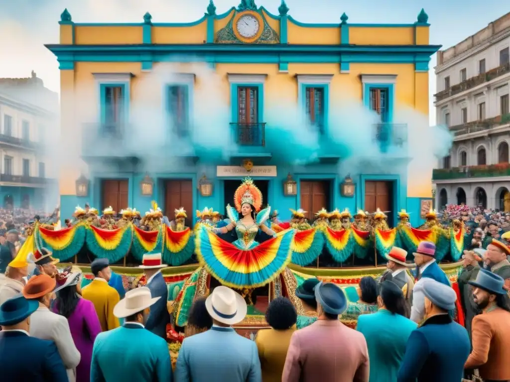 Desfile vibrante de Carnaval en Uruguay, marcando tendencias consumo Carnaval Uruguayo marcas