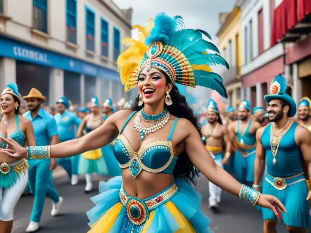 Desfile vibrante de Comparsas LGBT+ en el Carnaval Uruguayo