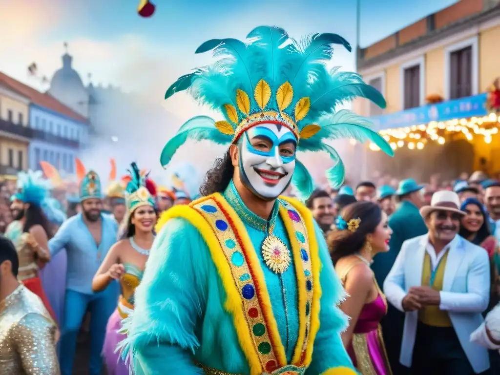 Desfile vibrante en Carnaval Uruguayo con patrocinios efectivos