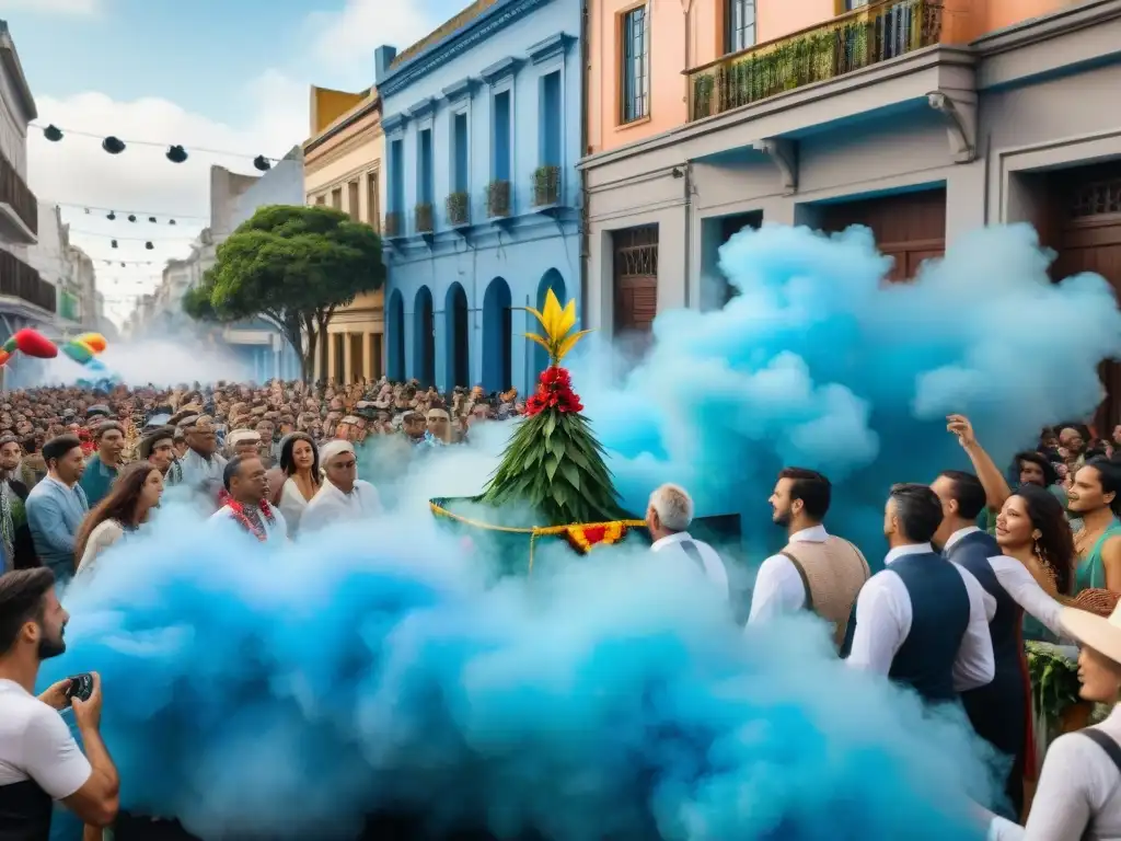 Desfile vibrante en el Carnaval Uruguayo con iniciativas verdes y coloridos trajes reciclados