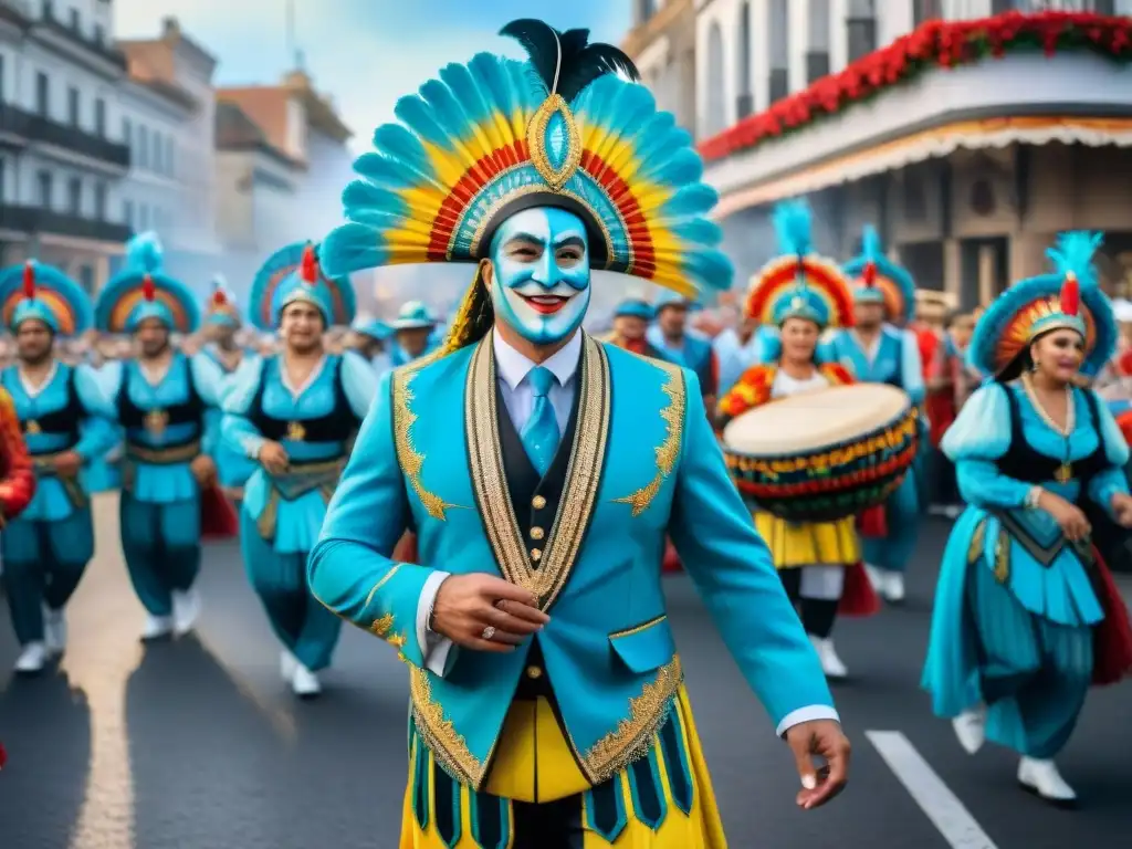 Desfile vibrante del Carnaval Uruguayo con sostenibilidad económica