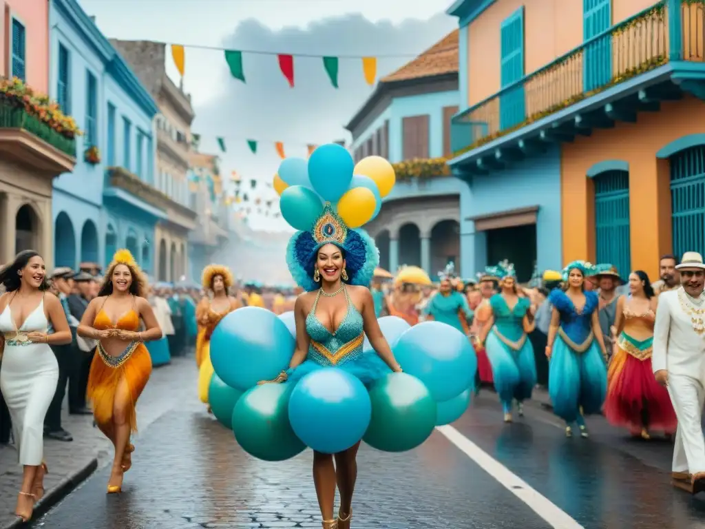 Desfile vibrante en el Carnaval Uruguayo con ascenso socioeconómico