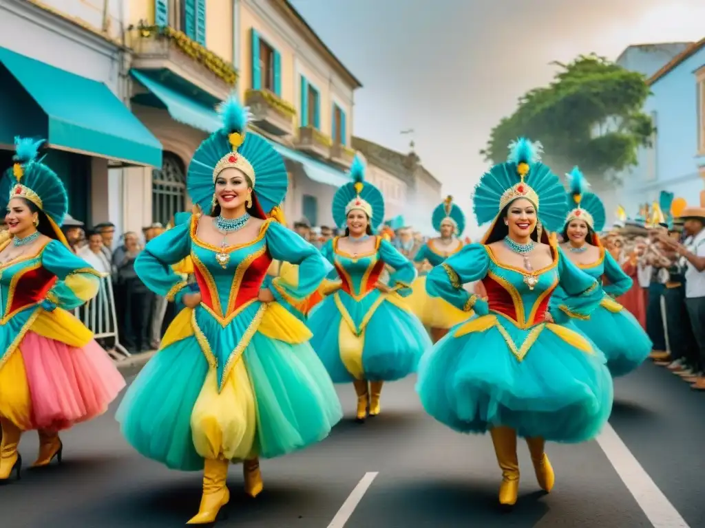 Desfile vibrante en Carnaval Uruguayo con innovaciones en trajes y música tradicional