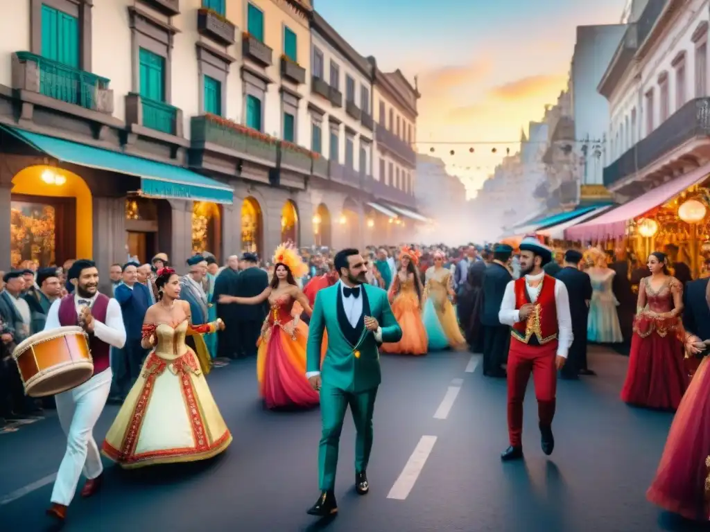 Desfile vibrante en Montevideo durante el Carnaval Uruguayo destinos enamorados