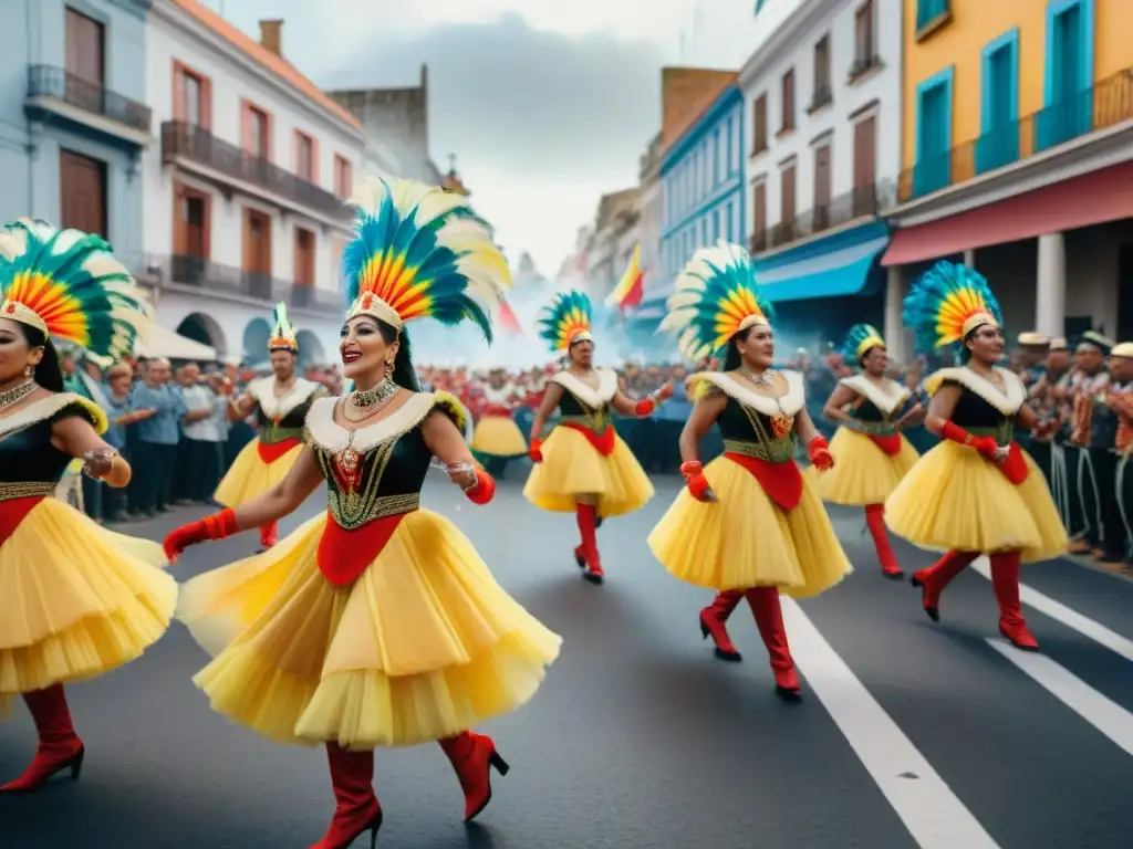 Desfile vibrante y colorido del Carnaval Uruguayo: guía viajero curioso