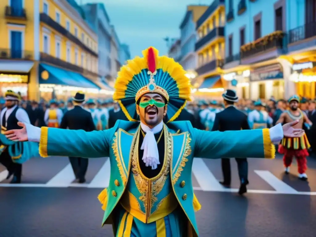 Desfile vibrante y colorido del Carnaval Uruguayo con Proyecciones económicas Carnaval Uruguayo