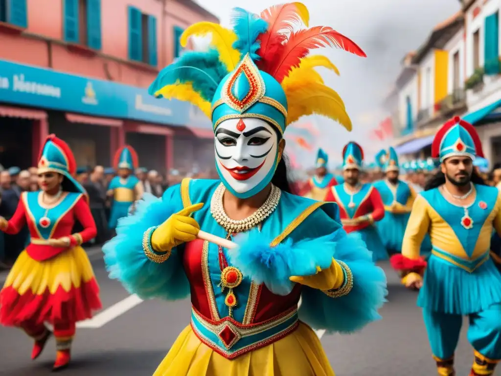 Desfile vibrante de comparsas en el Carnaval Uruguayo resalta la importancia de su evolución