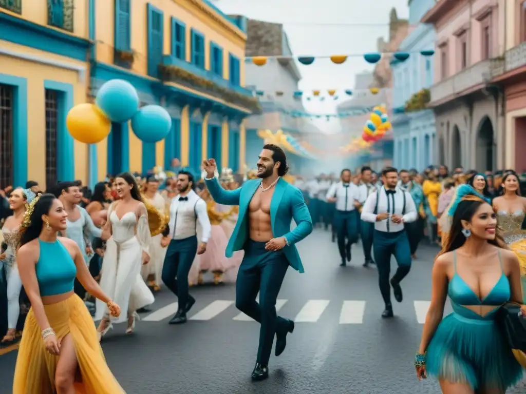 Desfile vibrante con danzas y carrozas en Carnaval Uruguay