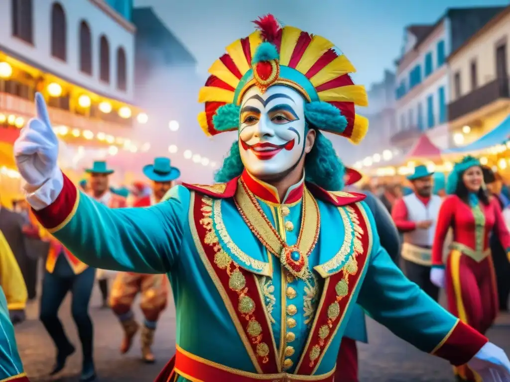 Desfile vibrante de exalumnos del Taller de performance para Carnaval en el Carnaval Uruguayo