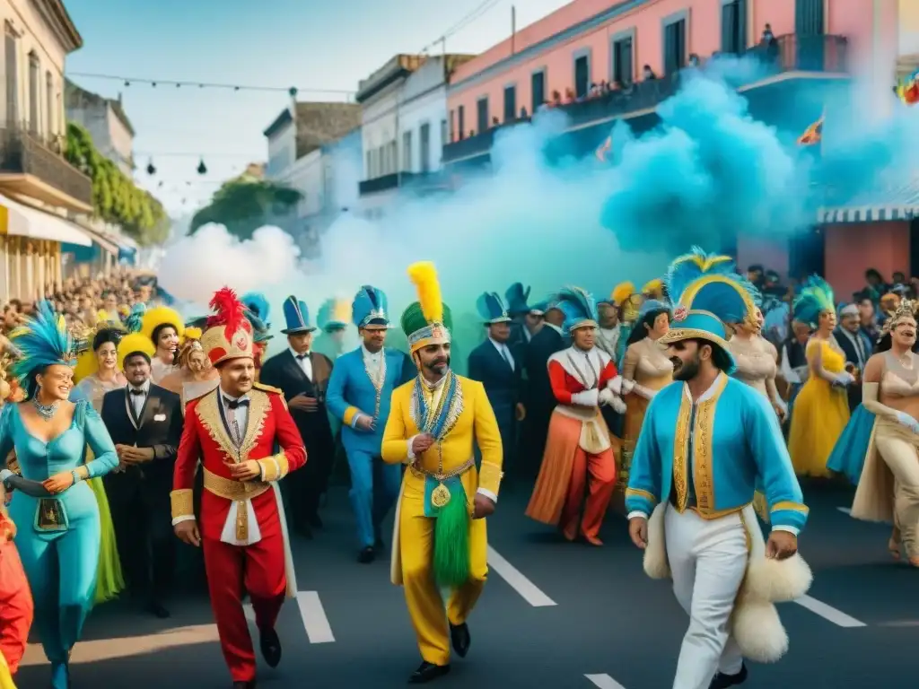 Deslumbrante Carnaval Uruguayo con coloridos desfiles y alegría