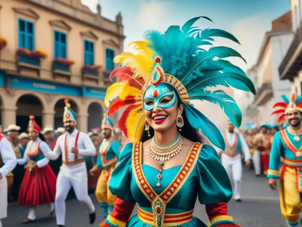 Deslumbrante Carnaval Uruguayo con influencia rioplatense: colores, bailes y alegría en las calles