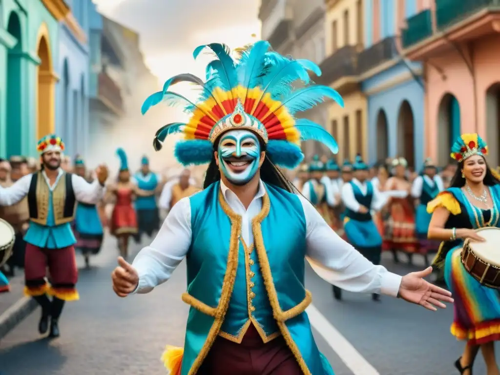 Deslumbrante celebración del Carnaval en Uruguay con comparsas