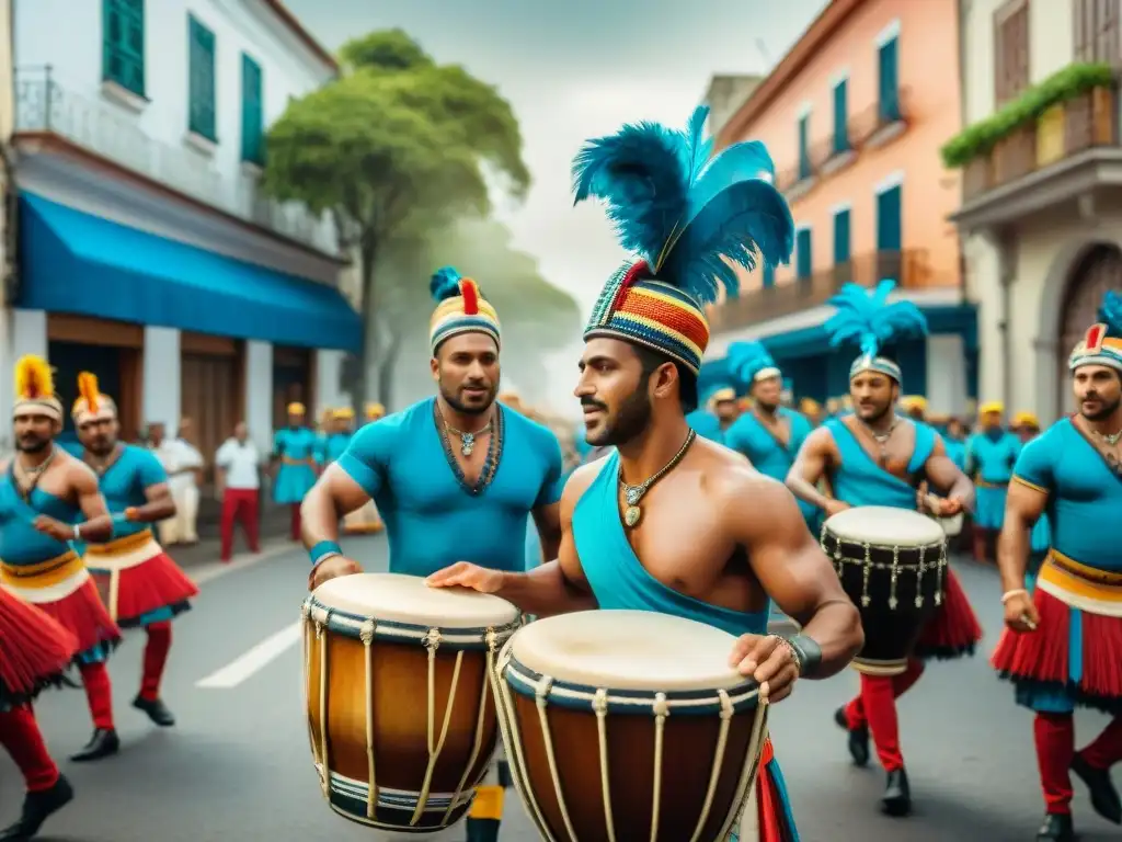 Deslumbrante desfile de Candombe en Uruguay: impacto de la moda tradicional uruguaya