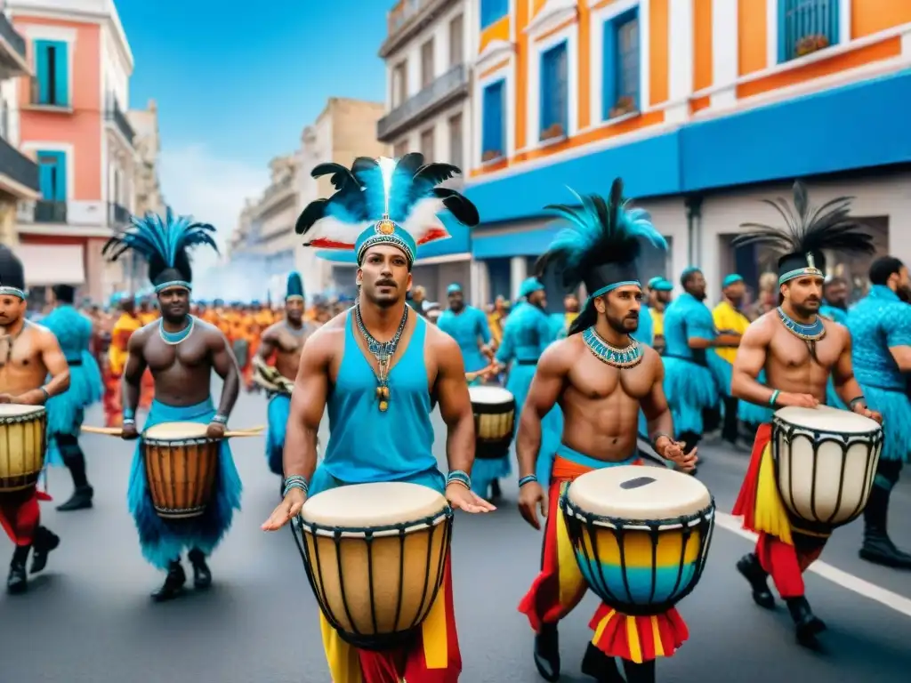 Deslumbrante desfile de Candombe en Montevideo con influencia africana