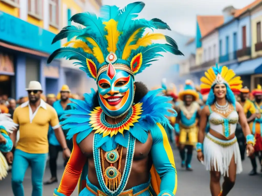 Deslumbrante desfile de Carnaval en Uruguay con afrodescendientes y vibrante diversidad cultural Carnaval Uruguayo