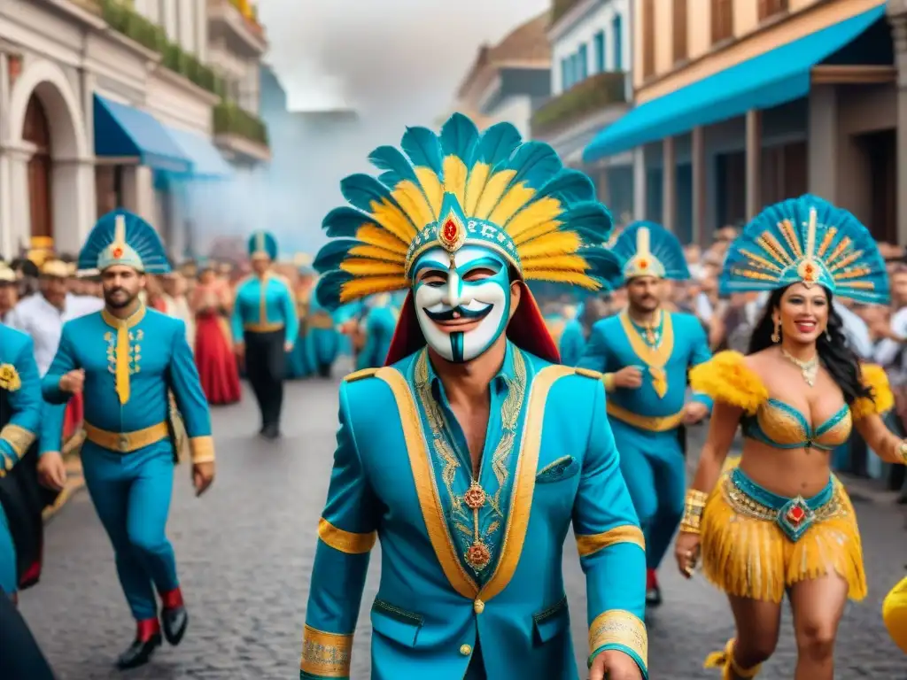 Deslumbrante desfile de Carnaval en Uruguay: colores, máscaras y bailes Deslumbrante desfile de Carnaval en Uruguay, preservación archivos Carnaval Uruguay