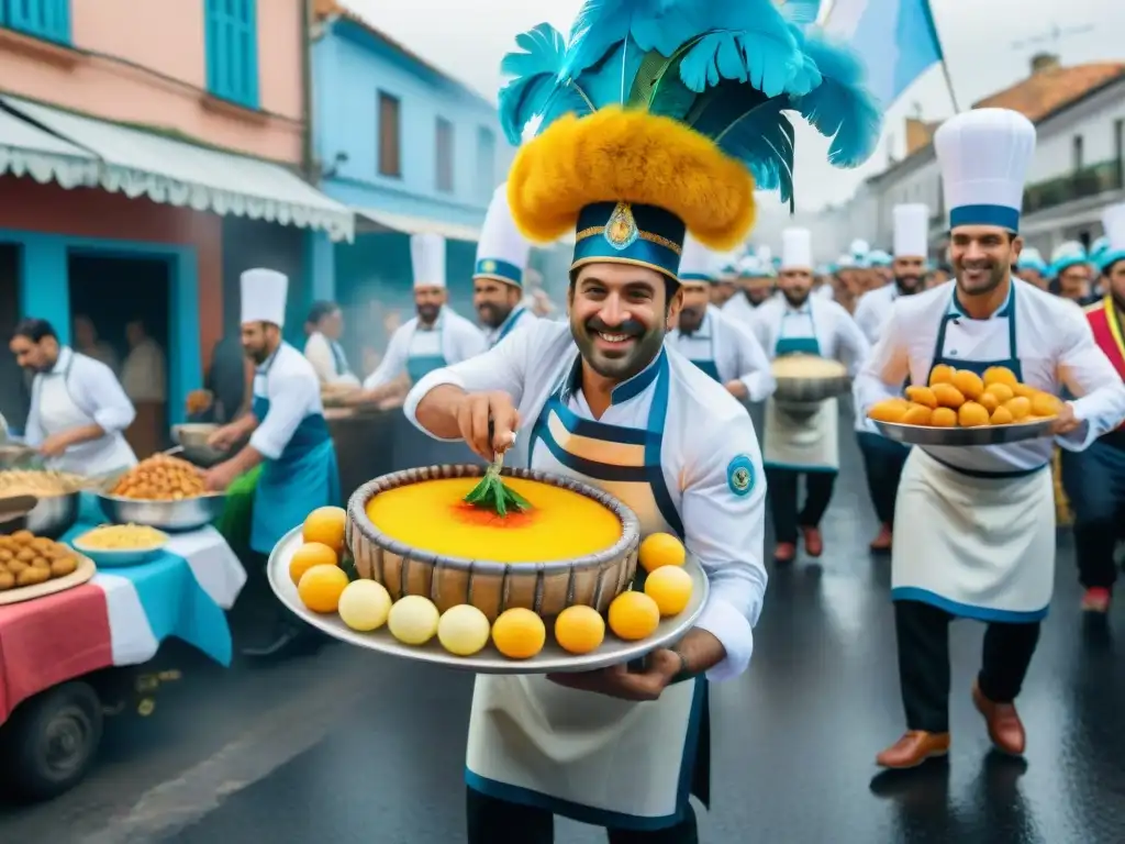 Deslumbrante desfile de Carnaval en Uruguay con chefs, gastronomía y espectáculo