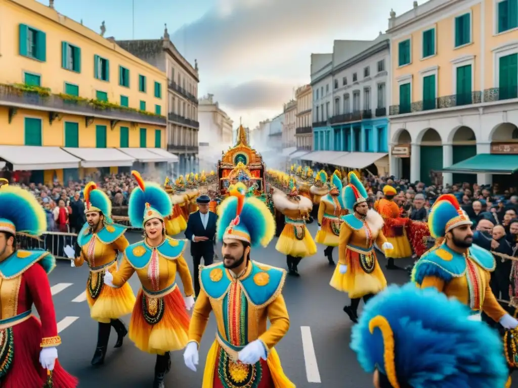 Deslumbrante desfile de Carnaval en Uruguay con comida de Carnaval Uruguayo