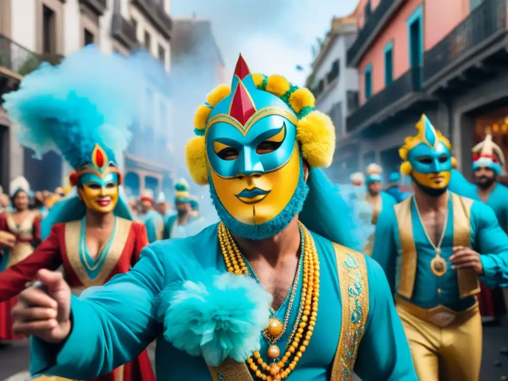 Deslumbrante desfile de Carnaval en Montevideo, con danzas, música y alegría