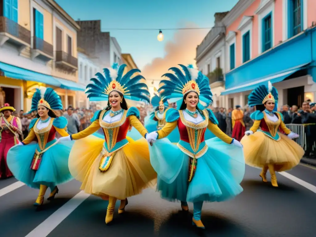 Deslumbrante desfile de Carnaval en Uruguay con danzas y música tradicional