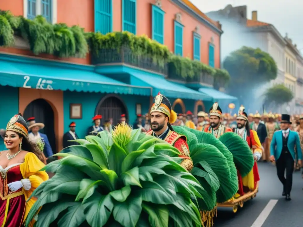 Deslumbrante desfile de Carnaval en Uruguay con ecoemprendimientos en el centro