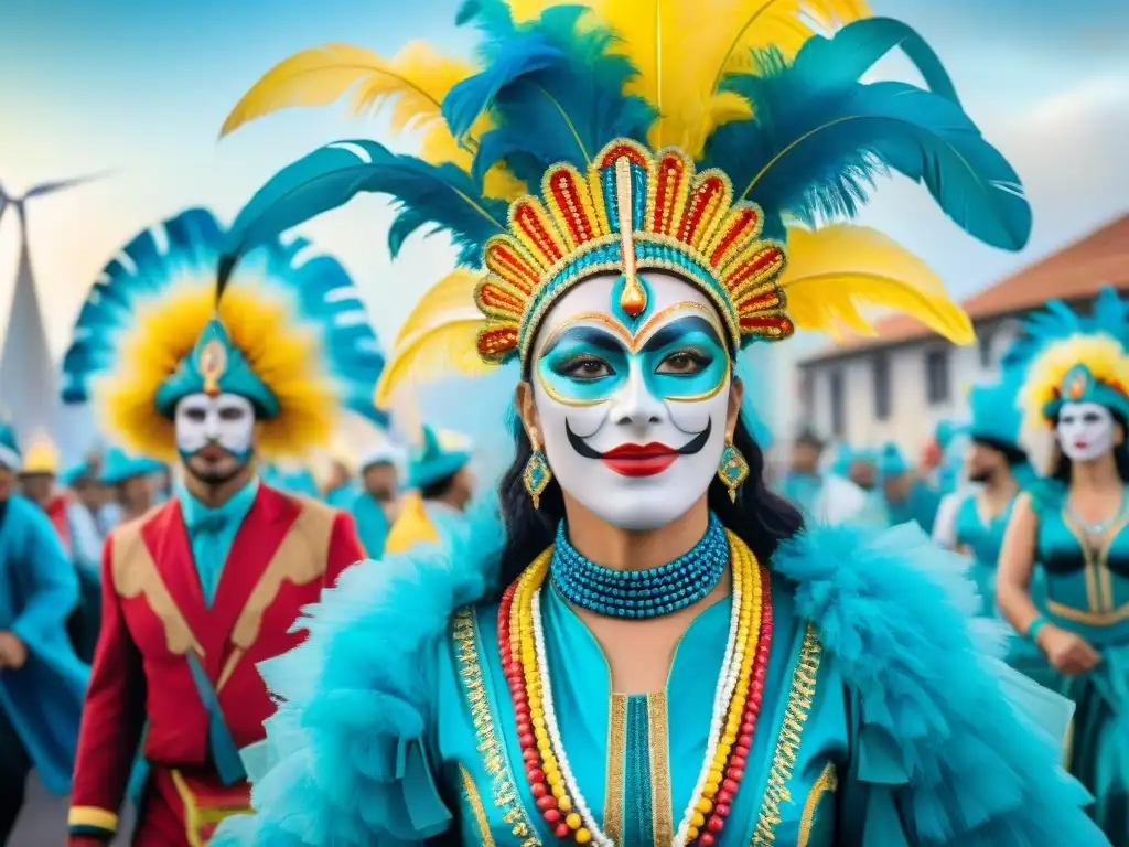 Deslumbrante desfile de Carnaval en Uruguay con energía renovable y coloridos detalles